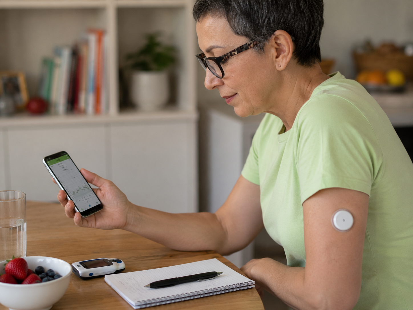 Patient preparing for a diabetes education appointment
